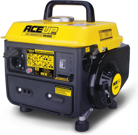 Générateur électrique, Aceup Energy 750W Groupe Electrogène Portable à Essence de Secours et Prise 230 V