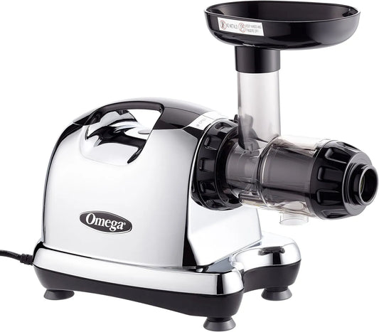 Extracteur de jus 8226 Omega, finition argentéeé, Chromé 36,8 x 16,5 x 39,4 cm