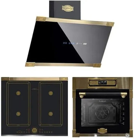 Four EH 6726 AD AT 6445 KCT 6745 FI Kaiser Set, Encastrable Retro 80L +, Hotte Murale 60 cm