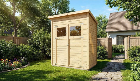 Abri à outils, Rectangle, Cabane à Outils Mollie en Bois de la Marque Carlsson, abri de Jardin Exterieur, cabane de Jardin, Toit monopente