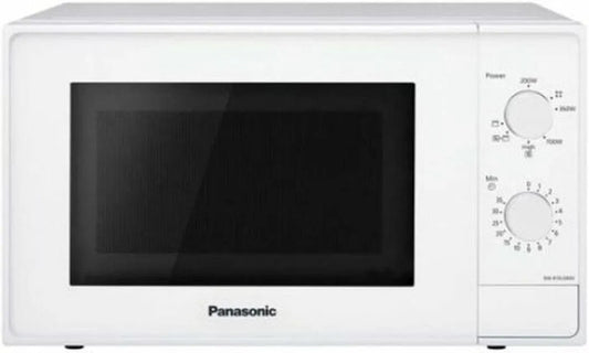 Panasonic four à micro-ondes NN-K10JWMEPG, 5 Niveaux de Puissance, capacité 20L, puissance 800W, Décongélation, Minuterie, finition blanche