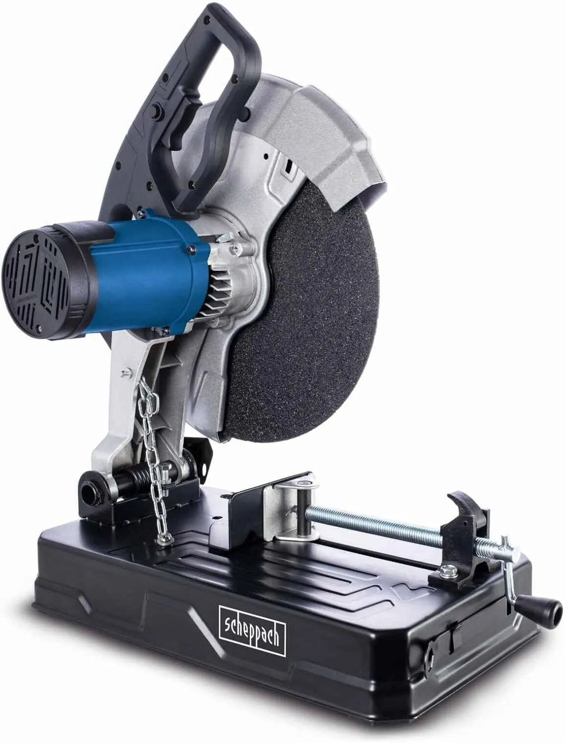Scheppach tronçonneuse MT150 4200 min-1, puissance 2600W, Hauteur de coupe max. 115 mm, Disque à tronçonner Ø355 x 25,4 mm, à Métaux