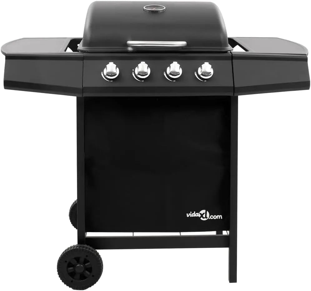 Barbecue 48545 Générique, Gril à gaz avec 4 brûleurs finition noire, Arts de la Table & Arts culinaires, Électroménager de Cuisine, Barbecues