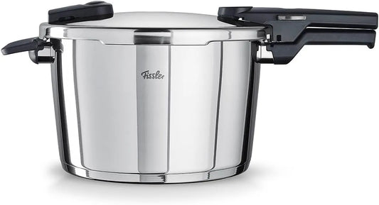 Modèle Autocuiseur Xxin-shiyifb-176 Fissler Vitaquick, largeur 26 cm, Fabrication En Allemagne, finition argentéeé, capacité 8 l, 2 Niveaux De Cuisson