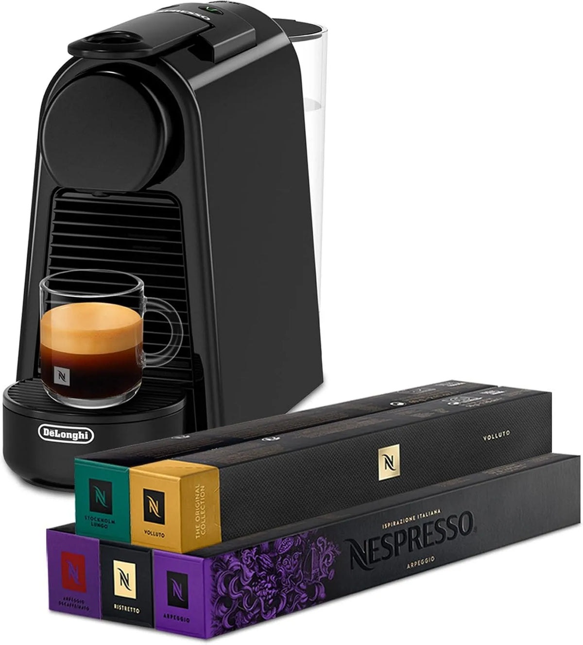 De'Longhi Nespresso machine à café EN85.B, Pression 19 Bar, puissance 1150W, Essenza Mini, Machine à Capsules pour une Seule Tasse, Automatique