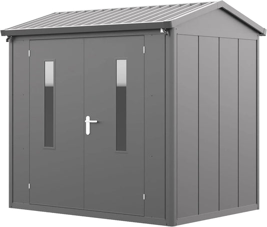 Abri de jardin, en métal 228x180x231 cm Armoire de Jardin Anthracite