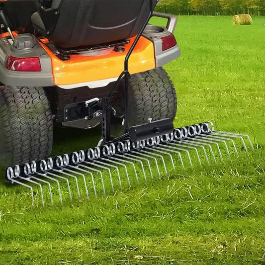 Pelouse Autoportée Scarificateur de, largeur 109 cm, 14 Dents, Acier Galvanisé, Élimination de la Mousse