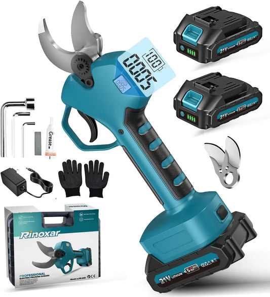 À fonctionnement à fonctionnement sans fil Sécateur Électrique, 40mm Secateur Electrique Professionnel avec 21V, LCD Display Bildschirm