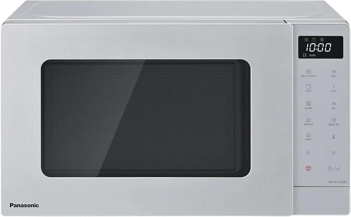 Panasonic four à micro-ondes NN-GT23QMBPQ, 9 programmes automatiques, écran LED, minuterie, puissance 800 W, dégivrage automatique, finition argenté