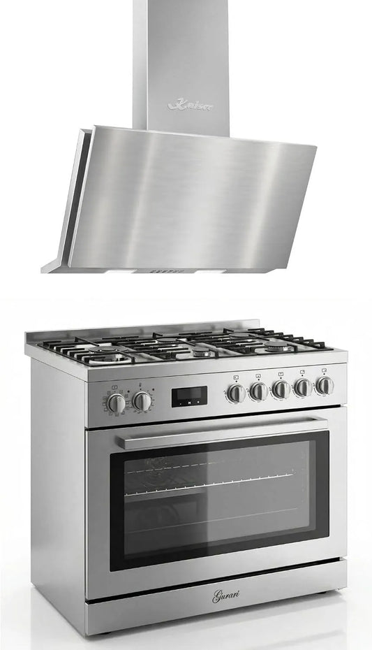 Cuisinière à gaz AT 9455 N, 1250 m³/h, GCH E 818 X électrique en acier inoxydable 90 cm 126 l Gaz naturel Fl.Gas 4 kW WOK