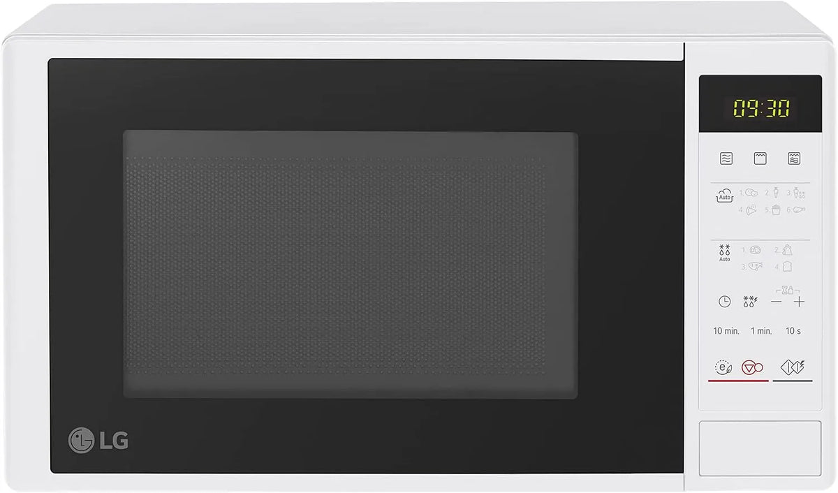 LG four à micro-ondes MH6042DW, Grill 20 litres, puissance 700 W, 5 niveaux de puissance, nettoyage facile, finition blanche