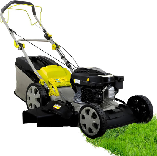 HP tondeuse à gazon, Avilia automotrice avec coupe 51 cm, puissance 4 kW, sac de collecte 65L, 8 hauteurs de coupe, 5,4, 154 x, avec traction arrière
