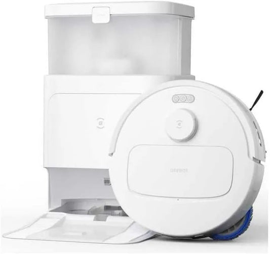 Ecovacs aspirateur robot N30, PRO OMNI avec Station OMNI tout-en-un, Nettoyage Humide adaptatif TruEdge, 10000Pa, finition blanche