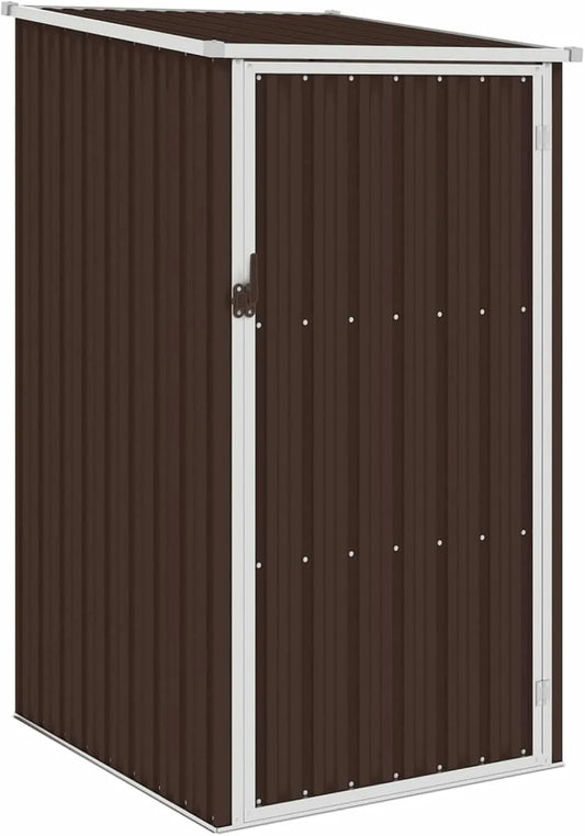 Abri à outils, MOONAIRY Abri de Jardin Abri de Stockage de Jardin Cabanon Jardin Exterieur Abri de Jardin Marrron 87x98x159 cm Acier galvanisé