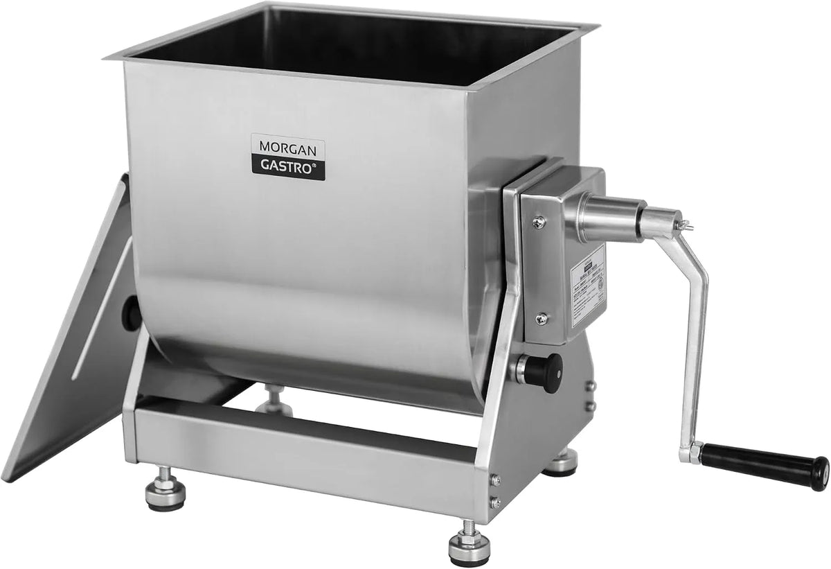 Viande manuel Mélangeur de, capacité de 15,9 kg, réservoir de 20 L, réservoir inclinable, acier inoxydable, avec couvercle