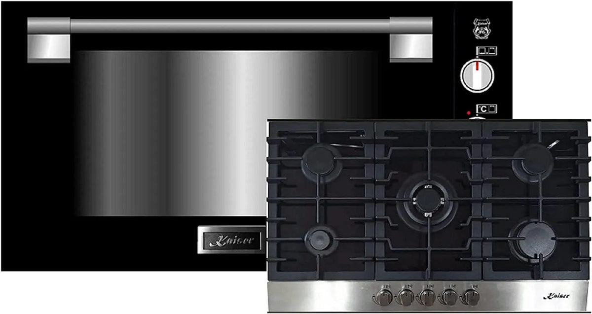 Four EG 9371 9371+KCG KCG 9386 Kaiser Set, puissance 3,8 KW WOK, Cuisinière encastrable