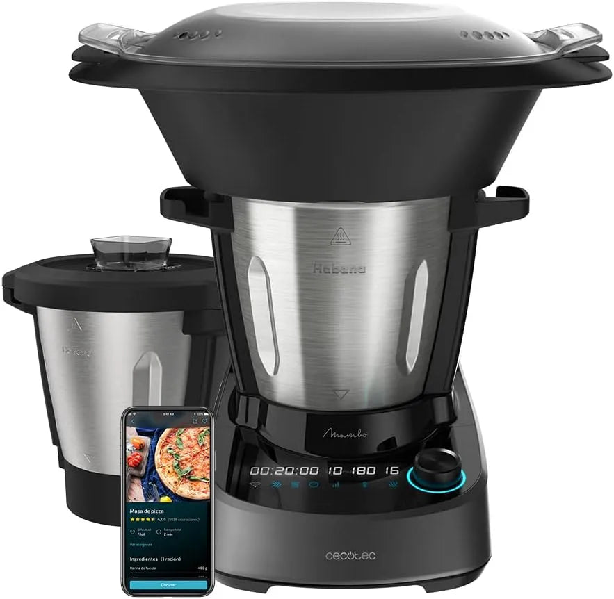 Cecotec robot de cuisine 11090, multifonction Mambo Havane. 1600 W, 37 fonctions, APP, Balance, Recette et accessoires