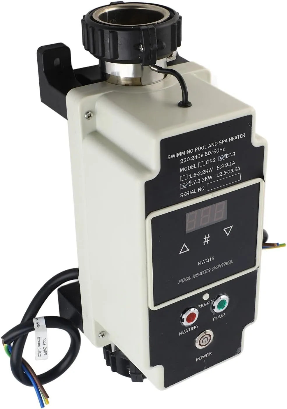 Chauffe-eau électrique, de Piscine avec Affichage Numérique pour, avec Fonction D'autodiagnostic pour Baignoire de Massage, Spa