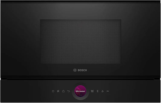 Bosch four à micro-ondes BFR7221B1, solo encastrable 21l 900w finition noire