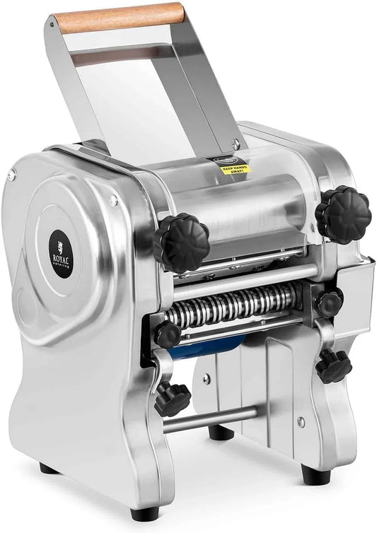 Machine à pâtes RC-EPM160 Royal Catering, Fraiches Électrique Machine Pour Faire Des Pâtes Italiennes Inox, Admission 16 cm, Épaisseur 1-14 mm