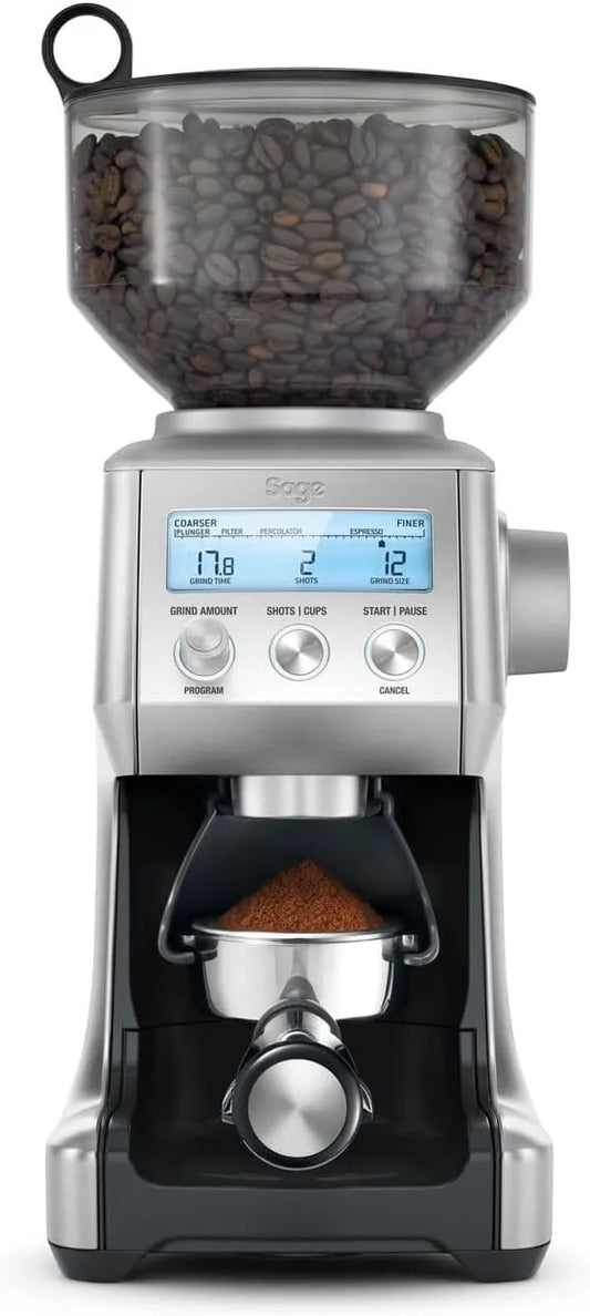 Sage, puissance 165W, Inserts Porte-Filtre Inclus, Programmable, Personnalisé, 60 Réglages, The Smart Grinder Pro, Moulin à Café à Meules Coniques