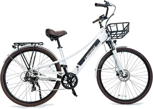 Vélo électrique 700x40C EMotorad Plymouth, Batterie Amovible 420 Wh, Urbain pour Adultes, Cadre Bas en Aluminium, Moteur 36V 250W, Pneus CST