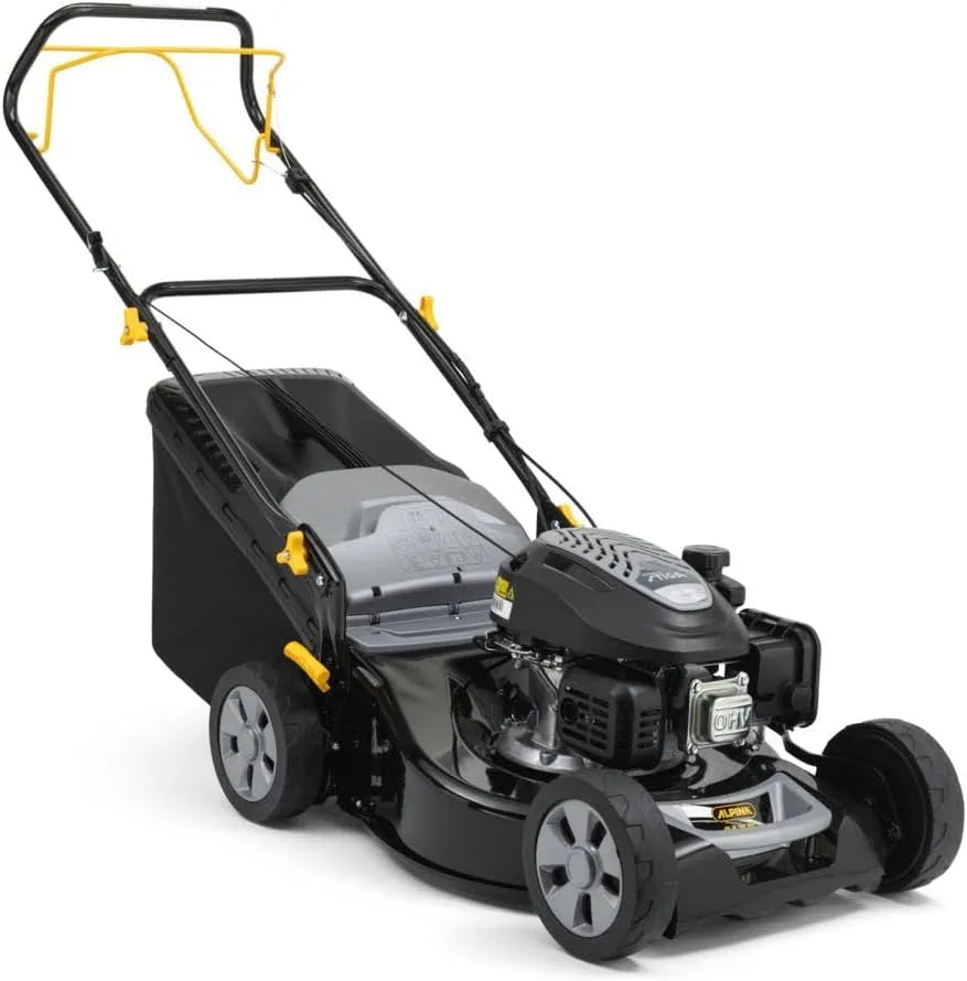 Alpina tondeuse à gazon AL5, à Essence 46 SA, Panier de 60L, Coupe de 46cm, Jusqu'à 1200m², Traction à Roues