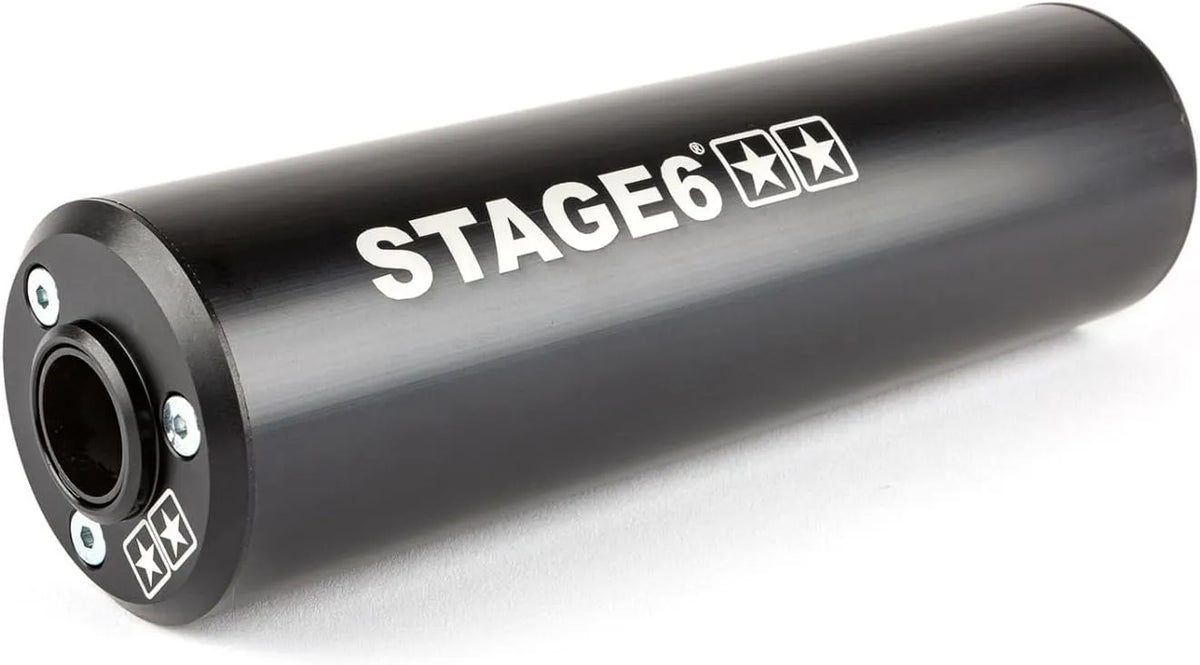 Modèle montage droit Stage6 50-80ccm Silencieux arrière, finition noire