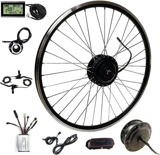 Vélo électrique W/500 700C 250W-26inch, Kit de Conversion de 36 V 250 W, kit de Conversion de Moteur de pour Roue Avant 20', 24', 27,5', 28', 29'