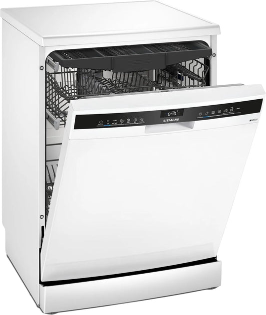 Siemens lave-vaisselle SN23HW02ME iQ300-14 L60cm, 42dB, pose libre couverts, Induction, finition blanche