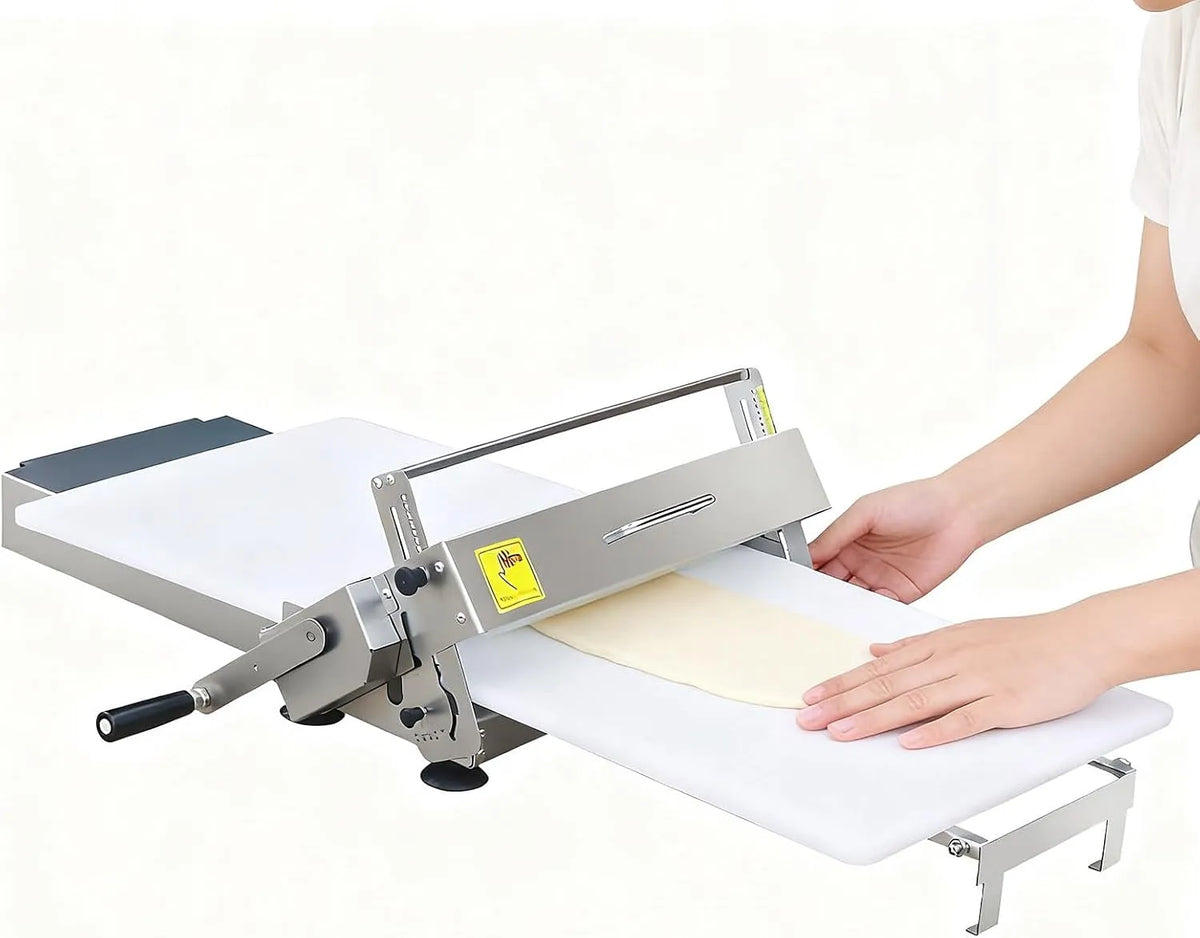 Table, Laminoir à pâte à Croissants, épaisseur de la Machine à pâte réglable, Acier Inoxydable