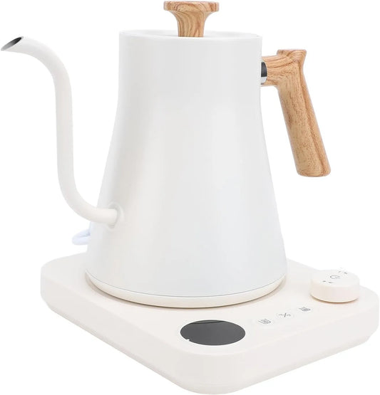 Bouilloire électrique, Électrique 1200W Température Réglable avec Écran LCD Minuterie, Chaudière à Eau Chaude Intérieure, Prise UE