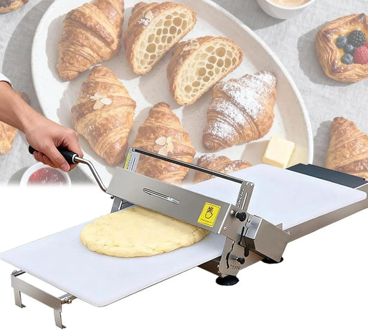 Rouleau à Pâte Manuelle Machine à, Laminoir Pate Feuilleté, Épaisseur Réglable, pour Pizzas, Croissants, Pâtisseries Et Fondants