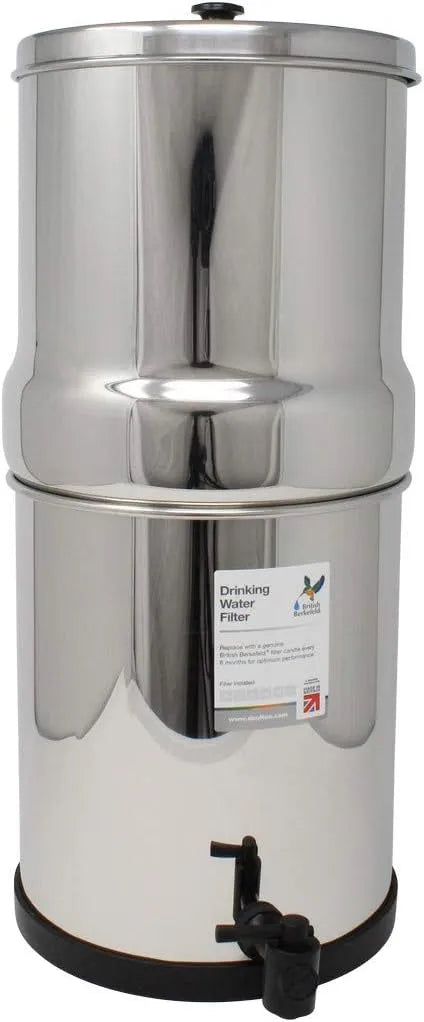 DOULTON Purificateur, d'eau à gravité British Berkefeld 8,5 L équipé de 4 cartouches atc supersterasyl