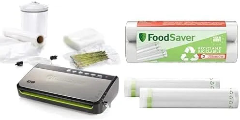 FFS005X FoodSaver, Fonction Pulse pour Aliments Fragiles+d'Emballage sous Vide, Rouleaux recyclables