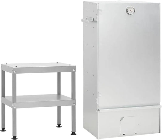Fumoir, à Four à Barbecue avec Table Acier galvanisé Cabinet de Fumage pour Fumer, Viande, Poisson, Fromage -D