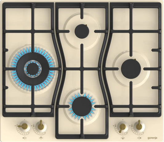Gorenje cuisinière à gaz GW6D42CLI, Ivory, Classico