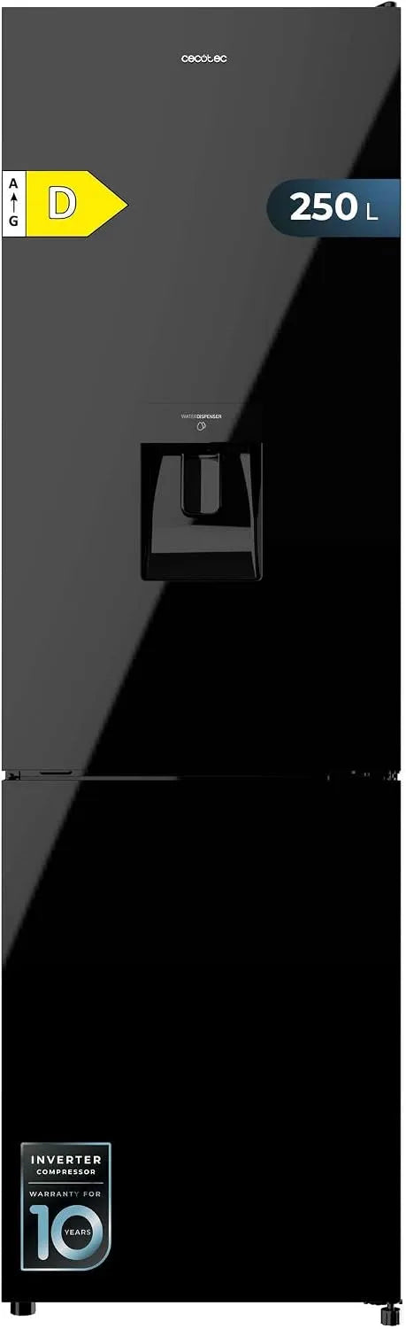 Cecotec réfrigérateur, compresseur Inverter, Total No Frost, distributeur d'eau et LED intérieure., classe énergétique D, porte réversible