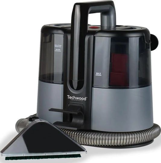 Modèle TNA-006 Nettoyeur Détacheur, Véhicules et Plus TECHWOOD, Cordon 4m, Aspiration de Taches, Convient à Tapis, puissance 600W, Brosse Extra Large