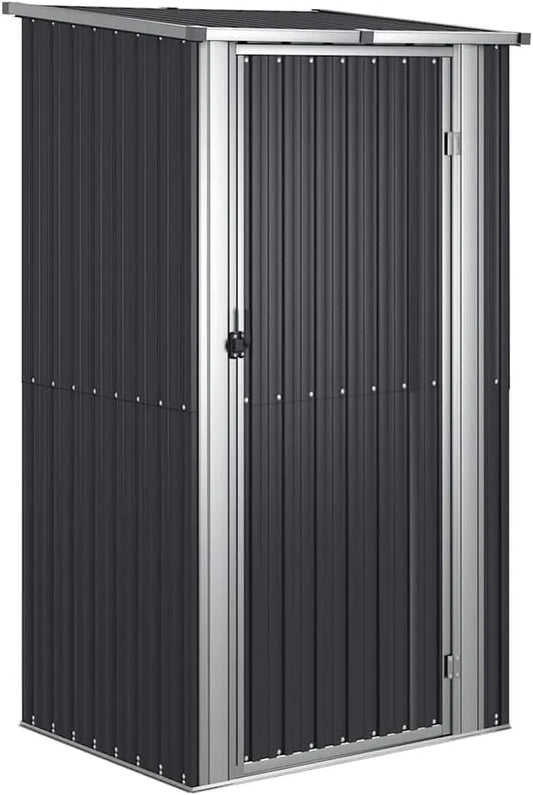 Abri de jardin vidaXL, Hangar de Stockage Abri de Rangement Remise à Outils Maison de Rangement Extérieur Anthracite 118,5x97x209,5 cm Acier Galvanisé