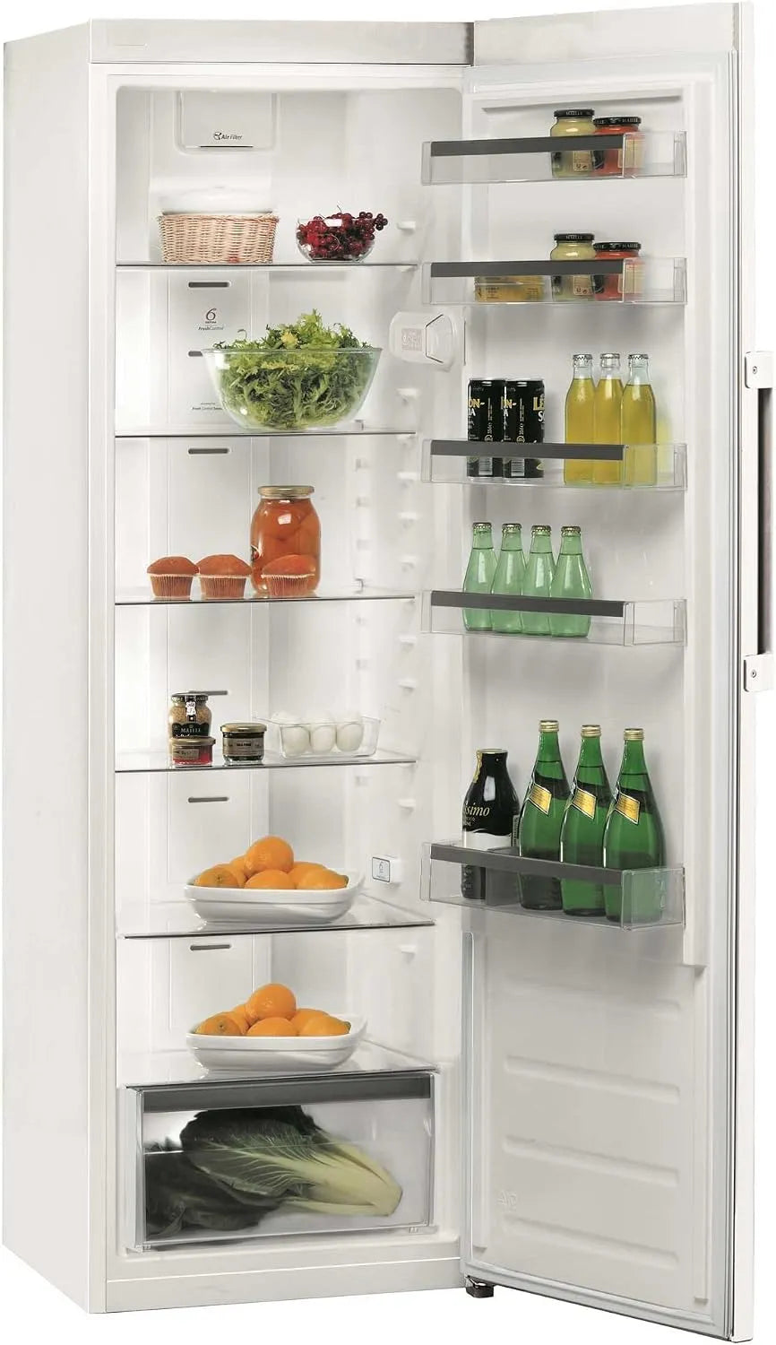 Whirlpool réfrigérateur SW8AM2QW, capacité 363 litres, Dégivrage automatique, Pose libre, 1 porte, Froid brassé, classe énergétique A++