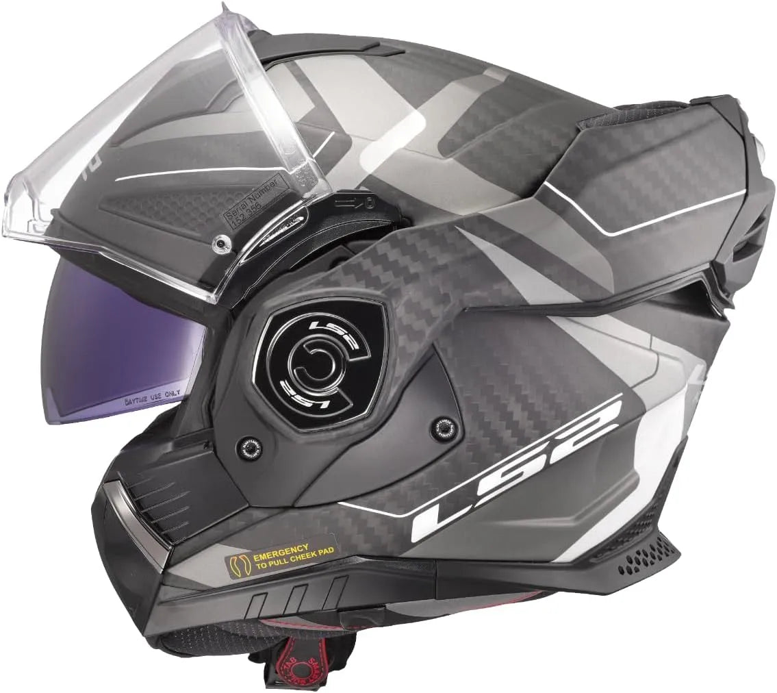 Casque moto LS2, Moto Modulable ADVANT X Carbon Horizon Matt Silver Grey
