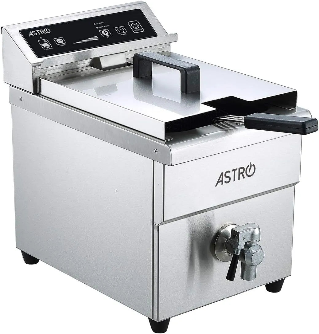 À Induction Professionnelle Astro Friteuse, à Induction Professionnelle 8 L, puissance 3500 W, Robinet de Vidange