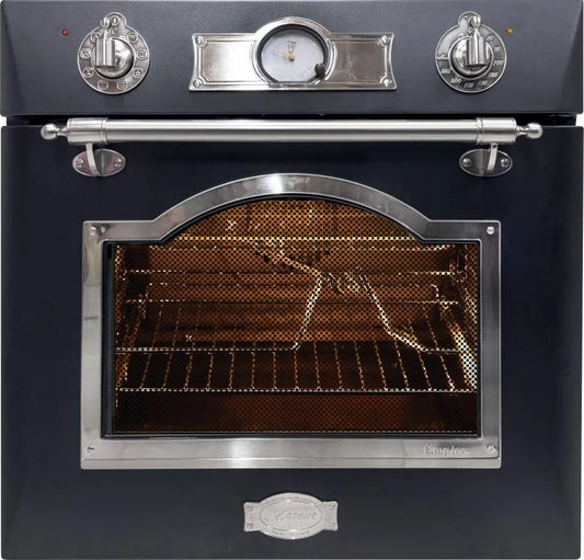 Four EH 6355 Kaiser Empire, encastrable nostalgique 60 cm, électrique 67 L, Multifonction, Autonettoyage catalytique, Air chaud, Gril infrarouge