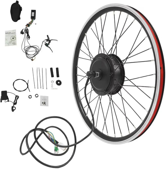Vélo électrique Kit de conversion, puissance 500 W 36 V 24' roue avant, de 5 niveaux de vitesse, de 5 niveaux de vitesse, 35 km/h