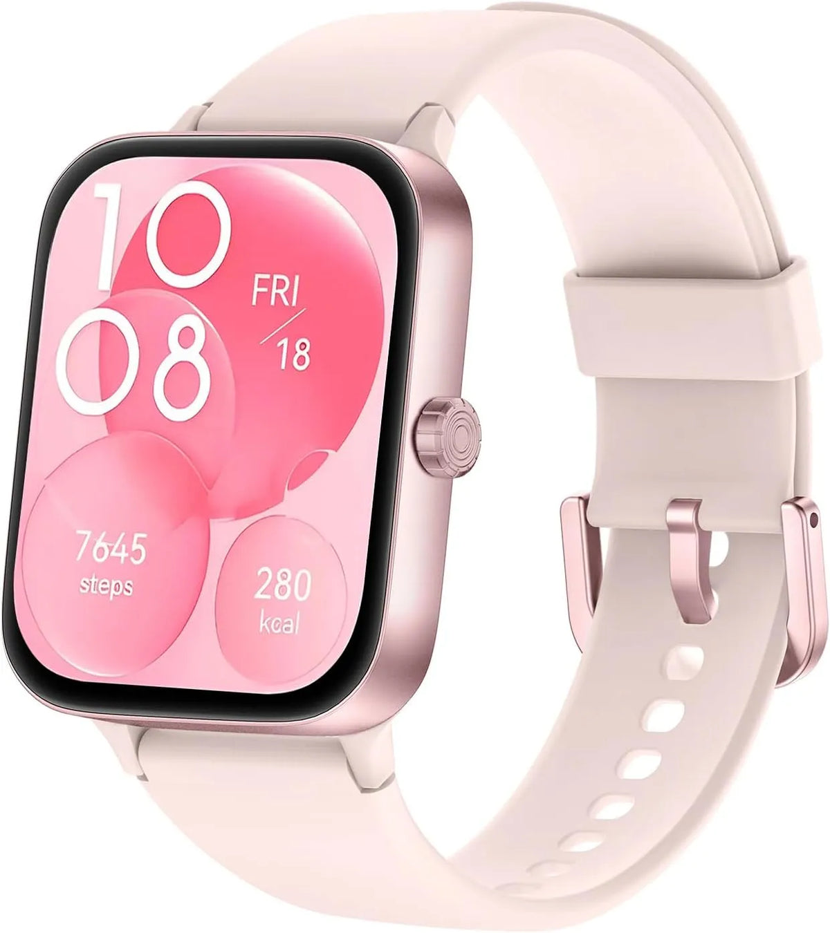 Modèle Femme avec Appel Bluetooth IP68 Montre Connectée, 140+ Modes Sportifs, Étanche pour Android iOS, Rose