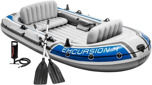 Intex Excursion 4 bateau Unisex-Youth, dimensions 315 x 165 x 43 cm, finition grise