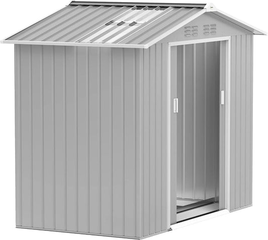 Abri de jardin Outsunny, extérieur 2,42 m² 213 x 130 x 185 cm avec base de renfort sans sol