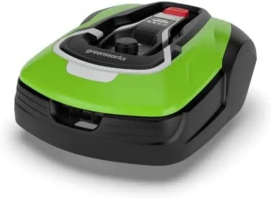Greenworks tondeuse 1000, Ultra Silencieuse, Optimow 10 Robot à Gazon Jusqu'à m2 avec Pente 35 %, Contrôlé 4G, Fonctions Sécurité Avancées