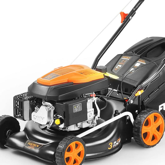 Fuxtec tondeuse FX-RM4346 3en1, 40L de capacité de ramassage, à Gazon avec Traction arrière et Fonction Mulching, modèle à gazon, Easy Clean